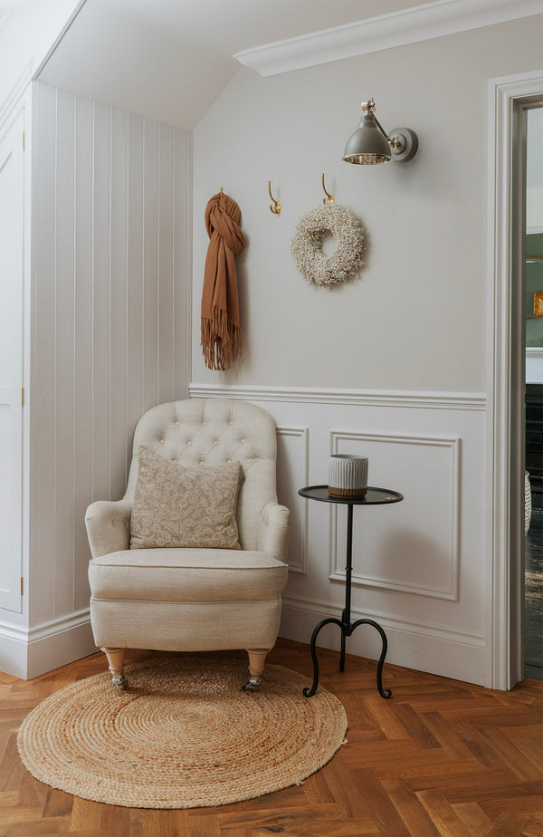 Hammered Nickel Brindley Wall Light