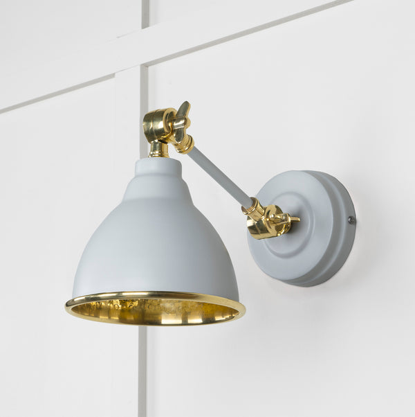 Hammered Brass Brindley Wall Light