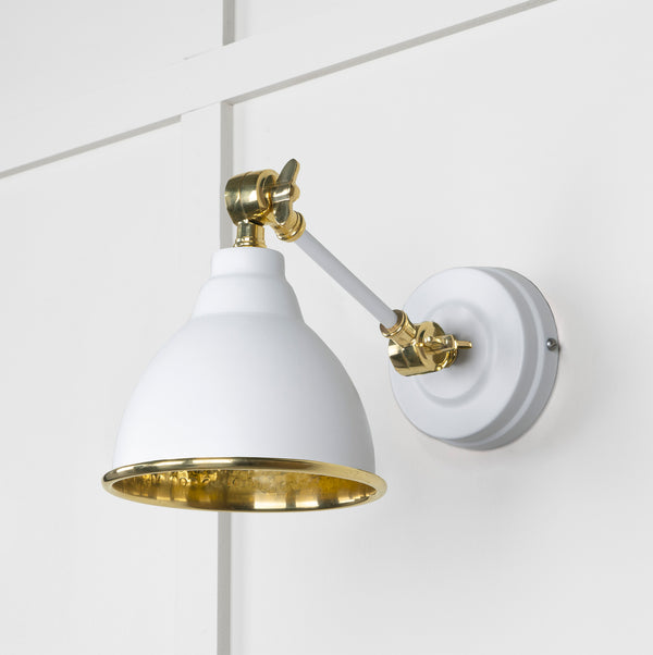 Hammered Brass Brindley Wall Light