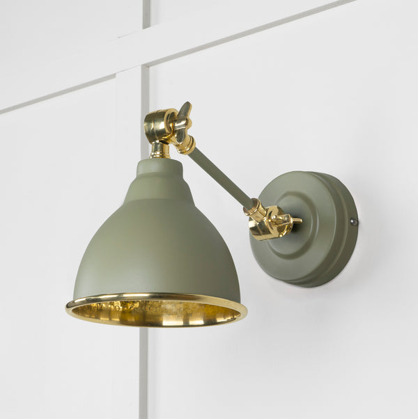 Hammered Brass Brindley Wall Light