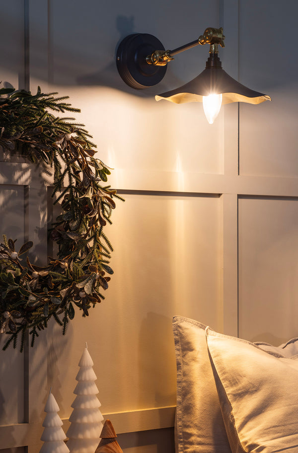 Smooth Brass Flora Wall Light