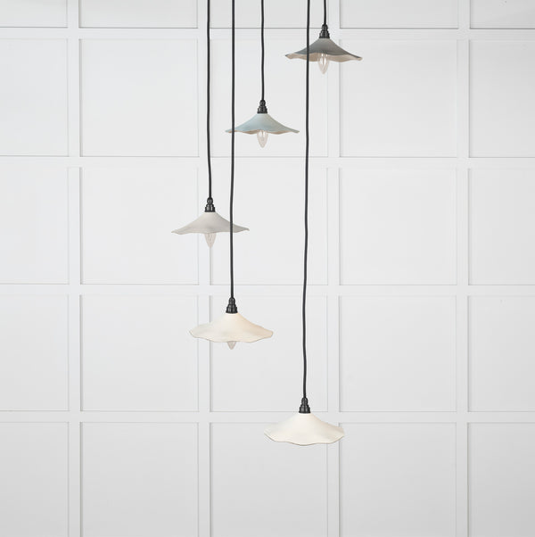 Smooth Nickel Flora Cluster Pendant