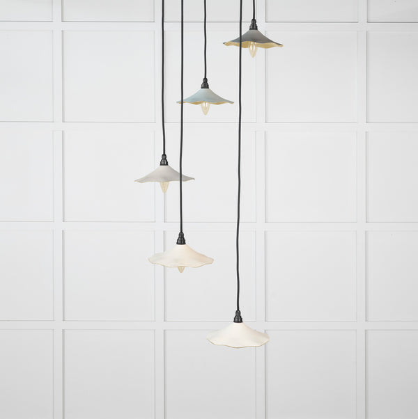 Smooth Brass Flora Cluster Pendant