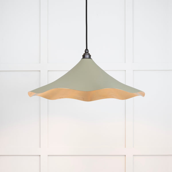 From The Anvil's Smooth Brass Smooth Brass Flora Pendant