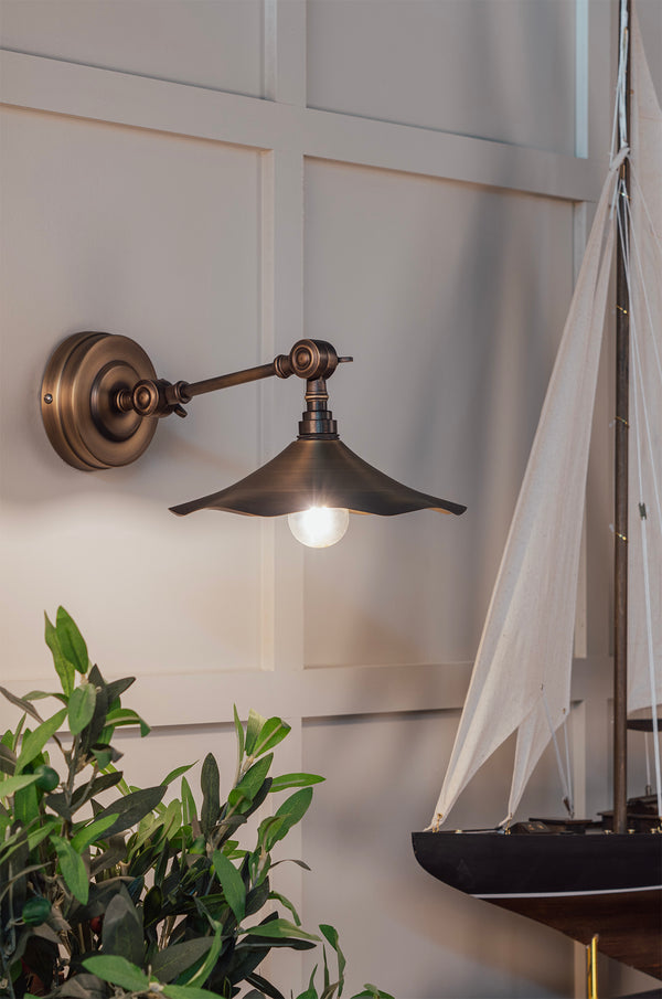 Aged Brass Flora Wall Light