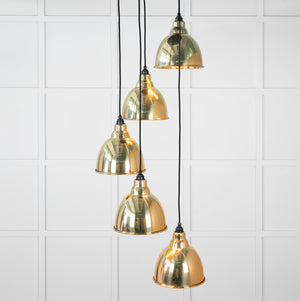 From The Anvil's Smooth Brass Smooth Brass Brindley Cluster Pendant