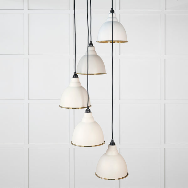 Hammered Brass Brindley Cluster Pendant