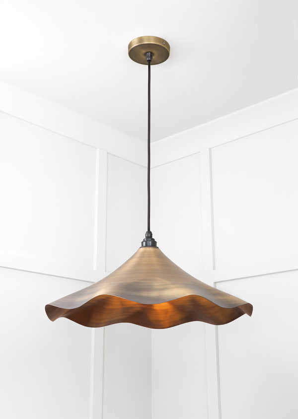 Aged Brass Flora Pendant