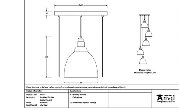 Burnished Brindley Cluster Pendant