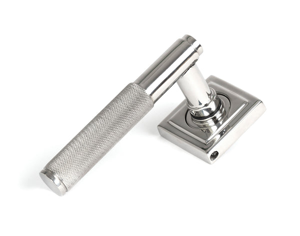 From The Anvil's Polished Marine SS (316) Brompton Lever on Rose Set (Sprung)