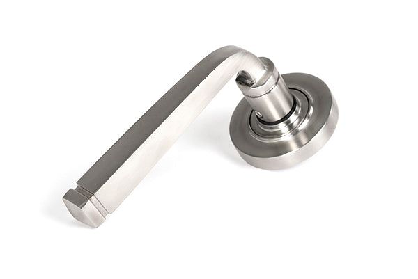 From The Anvil, Avon Round Lever on Rose Set (Plain), Door Handles, Concealed