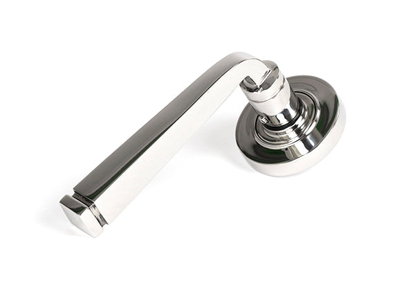 From The Anvil, Avon Round Lever on Rose Set (Plain), Door Handles, Concealed