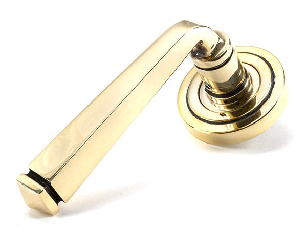 From The Anvil, Avon Round Lever on Rose Set (Art Deco) - Unsprung, Door Handles, Concealed