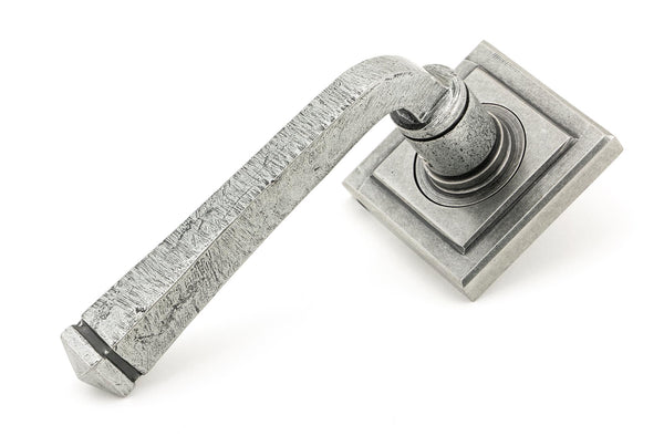 From The Anvil's Pewter Patina Avon Round Lever on Rose Set (Unsprung)