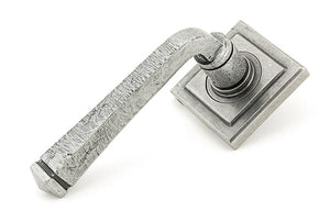 From The Anvil, Avon Round Lever on Rose Set (Square) - Unsprung, Door Handles, Concealed