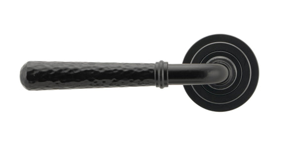 Hammered Newbury Lever on Rose Set (Unsprung) by From The Anvil