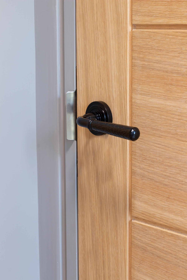 Hammered Newbury Lever on Rose Set (Unsprung) by From The Anvil