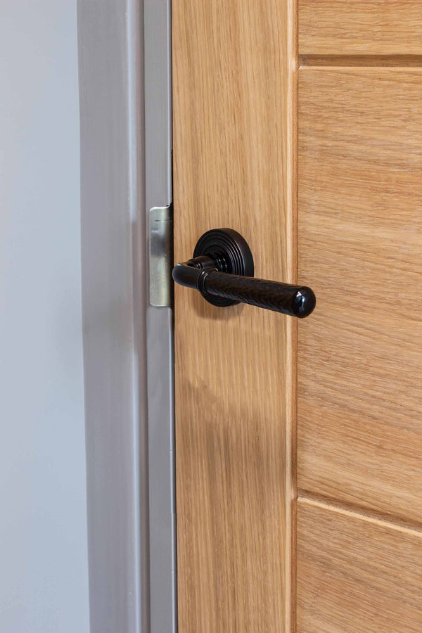 Hammered Newbury Lever on Rose Set (Unsprung) by From The Anvil