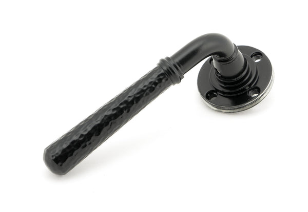 Hammered Newbury Lever on Rose Set (Unsprung) by From The Anvil