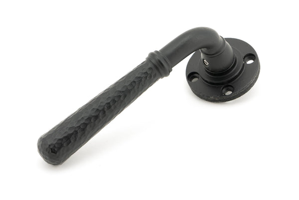 Hammered Newbury Lever on Rose Set (Unsprung) by From The Anvil