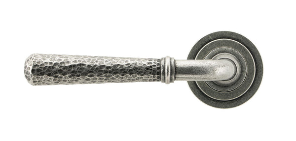 Hammered Newbury Lever on Rose Set (Unsprung) by From The Anvil