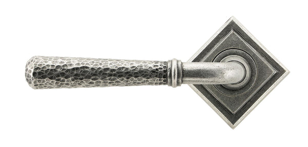 Hammered Newbury Lever on Rose Set (Unsprung) by From The Anvil