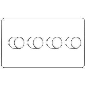 Windsor Range Aged Brass Switches & Sockets, WN50 - 4G Multi Location Primary Dimmer by Heritage Brass By M-Marcus