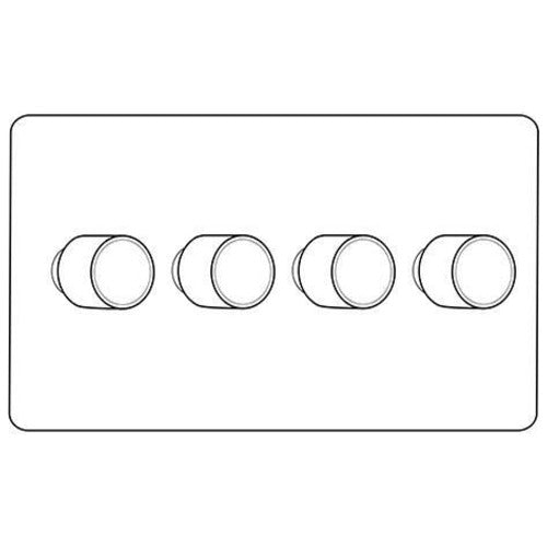 Windsor Range Aged Brass Switches & Sockets, WN50 - 4G Multi Location Primary Dimmer by Heritage Brass By M-Marcus