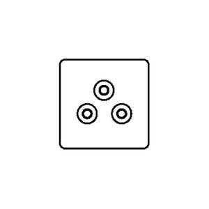 Mode Range Matt Black 5 Amp 3 Round Pin Socket