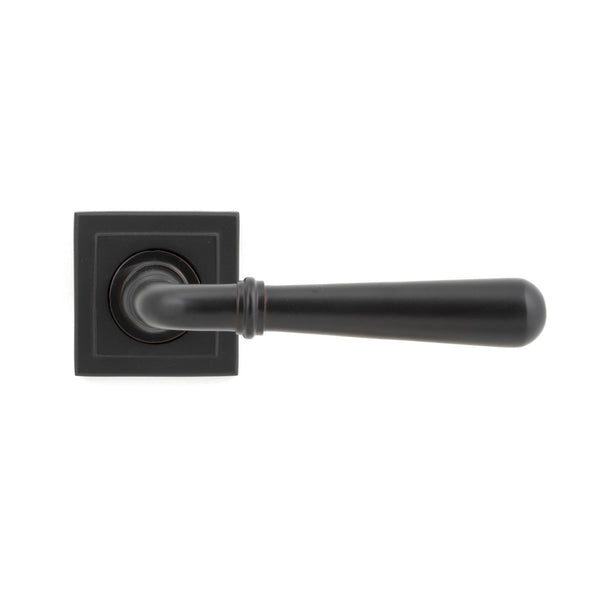 Aged Bronze Newbury Lever on Rose Set (Square) - Unsprung