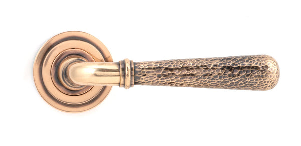 Hammered Newbury Lever on Rose Set (Unsprung) by From The Anvil