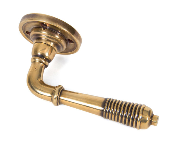Reeded Lever on Rose Set by From The Anvil
