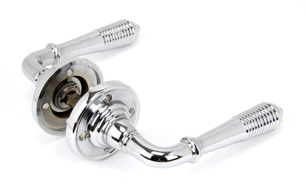 Reeded Lever on Rose Set by From The Anvil