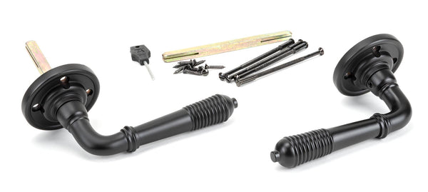 Reeded Lever on Rose Set by From The Anvil