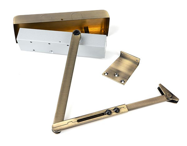 Aged Brass Size 2-5 Door Closer & Cover