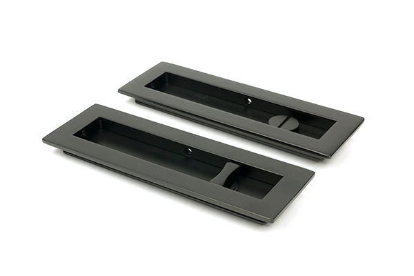 From The Anvil, 175mm Plain Rectangular Pull - Privacy Set, Sliding Door Hardware, Rectangular Pulls - Privacy