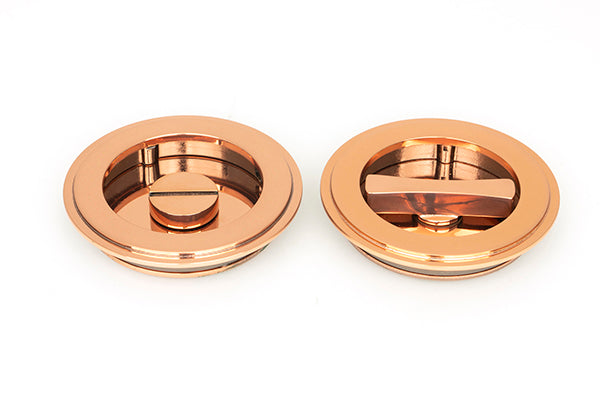 From The Anvil, 75mm Art Deco Round Pull - Privacy Set, Sliding Door Hardware, Round Pulls - Privacy