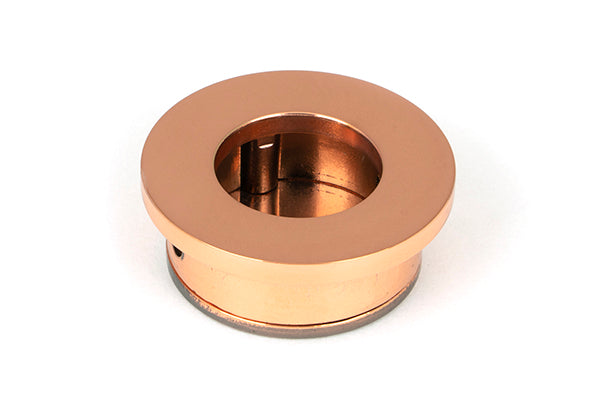 Polished Bronze 34mm Round Finger Edge Pull