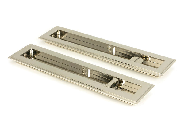 From The Anvil's Polished Nickel Art Deco Rectangular Pull - Privacy Set