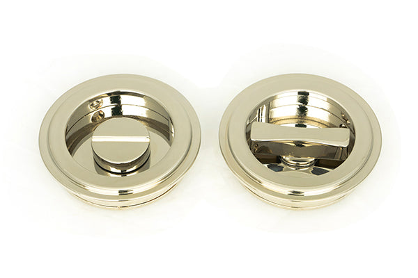 From The Anvil, 60mm Art Deco Round Pull - Privacy Set, Sliding Door Hardware, Round Pulls - Privacy