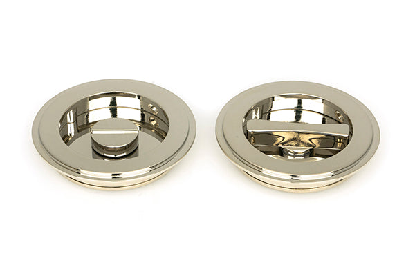 From The Anvil, 75mm Art Deco Round Pull - Privacy Set, Sliding Door Hardware, Round Pulls - Privacy