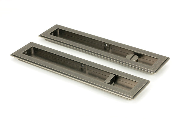 From The Anvil, 250mm Art Deco Rectangular Pull -Privacy Set, Sliding Door Hardware, Rectangular Pulls - Privacy