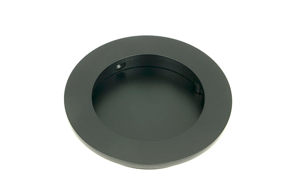 Matt Black 75mm Plain Round Pull