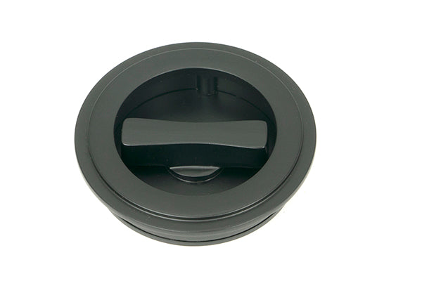 Matt Black 60mm Art Deco Round Pull - Privacy Set