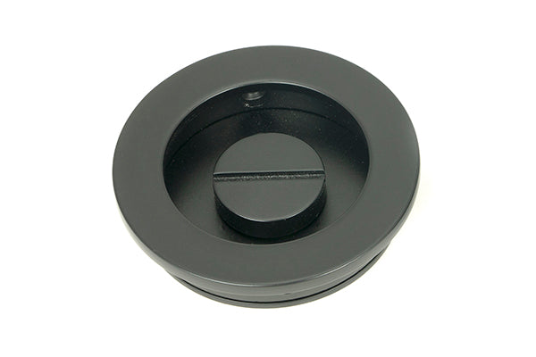 Matt Black 60mm Plain Round Pull - Privacy Set