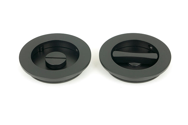 From The Anvil, 75mm Plain Round Pull - Privacy Set, Sliding Door Hardware, Round Pulls - Privacy