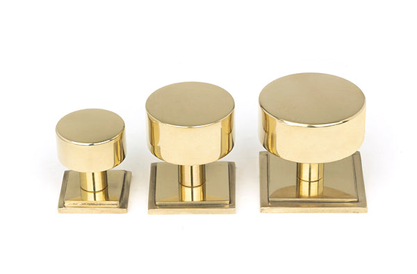 Polished Brass Kelso Cabinet Knob - 25mm (Square)