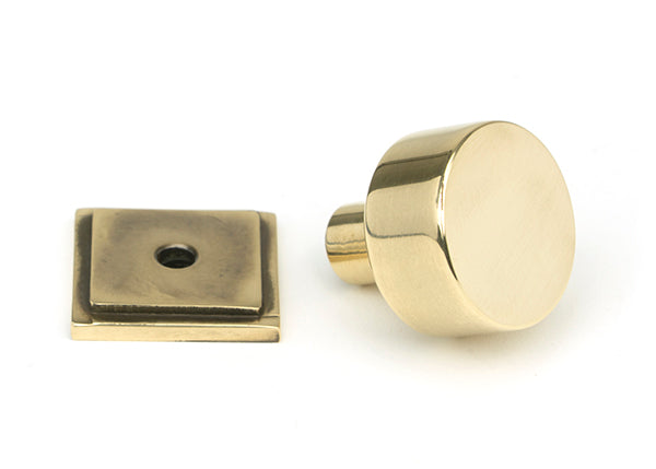 Aged Brass Kelso Cabinet Knob - 25mm (Square)