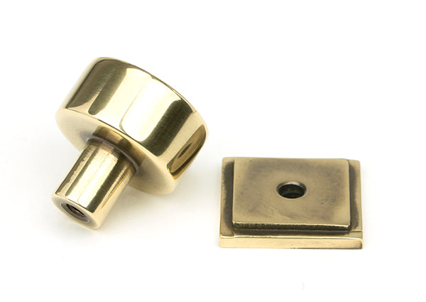 Aged Brass Kelso Cabinet Knob - 25mm (Square)