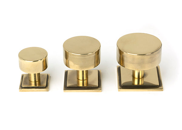 Aged Brass Kelso Cabinet Knob - 25mm (Square)